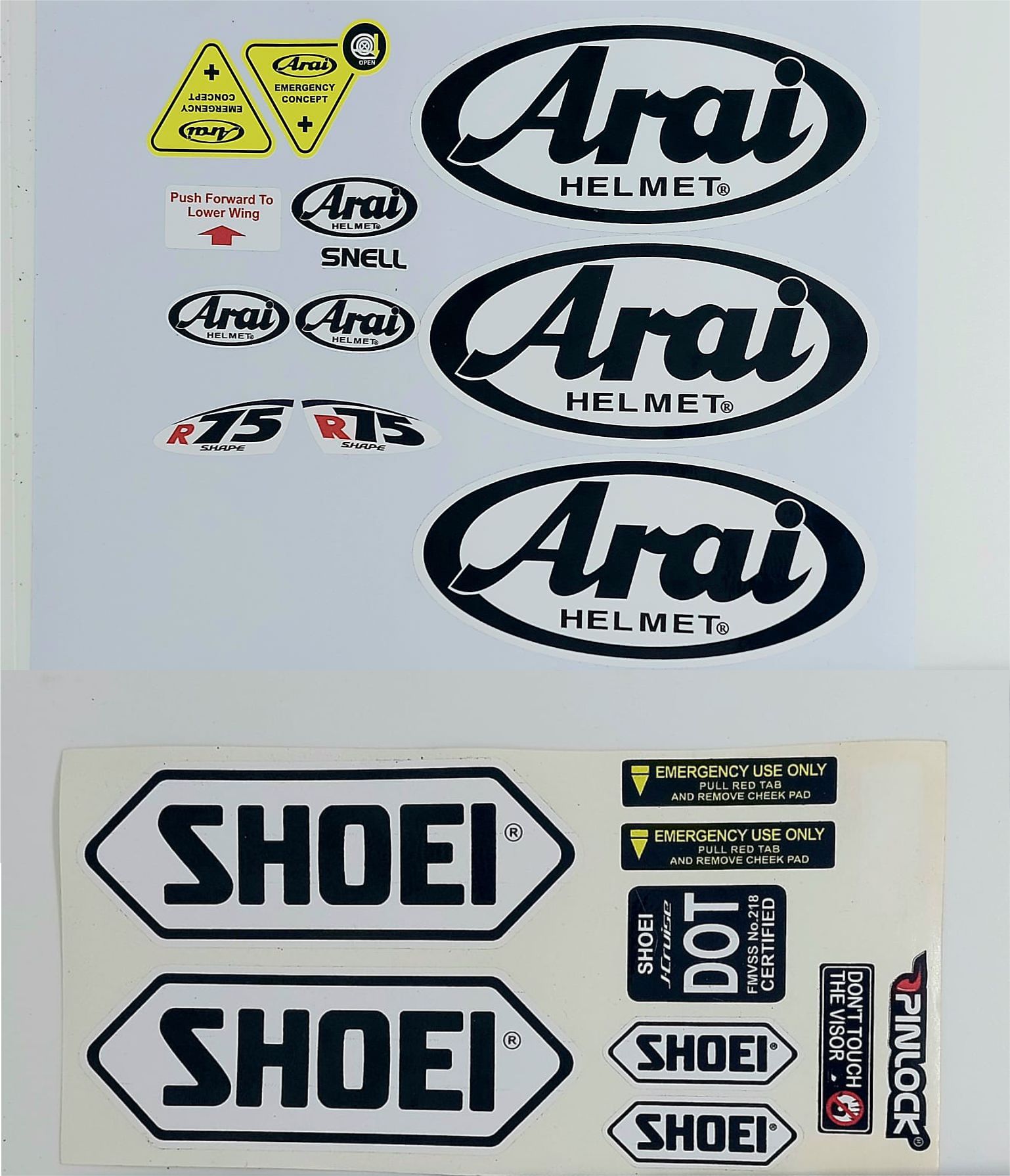 sticker set KYT kyoto convert Shoei j-Cruise & Sticker Set Arai Harga 20,000 rupiah*Gratis Ongkir