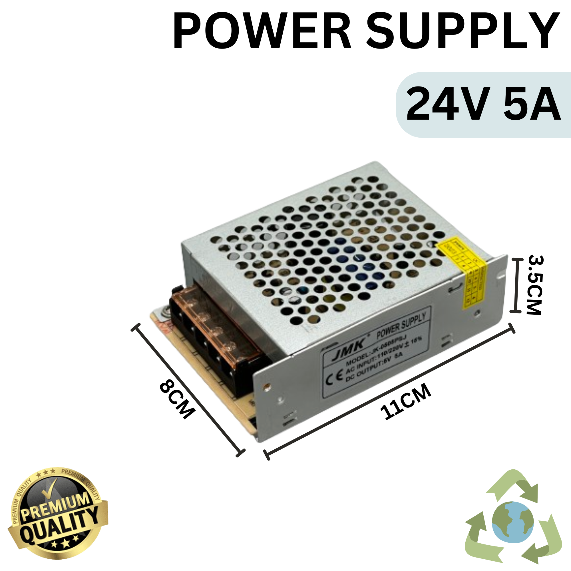 Power Supply 24V 5A / 24V 10A Adaptor Elektronik Laptop Trafo Switching DC 24V-5A / 24V-10A untuk CCTV LED Strip Alat Elek JMK Harga 55,000 rupiah*Gratis Ongkir