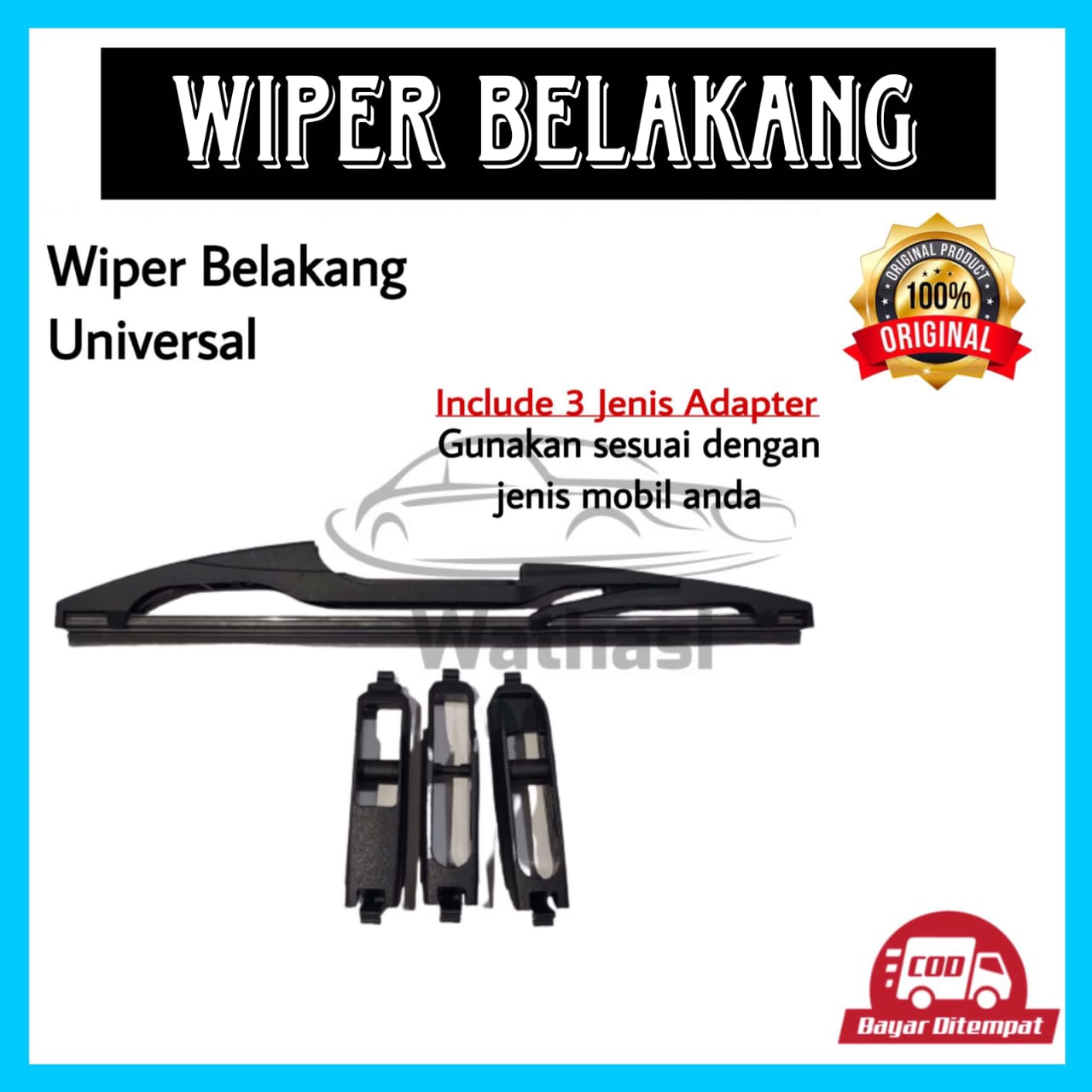 Wiper Belakang Toyota Semua Jenis Full Karet Anti Baret - Wathasi Giá 60,200 Đồng*Miễn phí vận chuyển