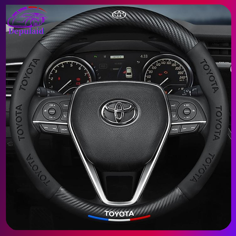 Steer Cover Leather Car Steering Wheel Cover 3D Carbon Steering Wheel for Toyota Avanza Honda Harga 59,999 rupiah*Gratis Ongkir
