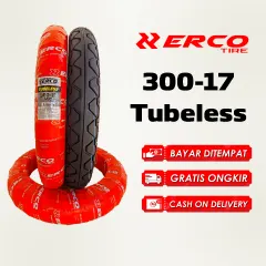 ERCO TIRE Ban Luar Motor Ring 17 Tubeless Ukuran 300-17 100/80-17 90/90-17 Untuk Ban Belakang