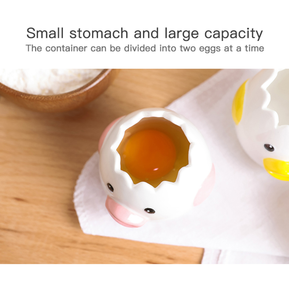 DANYIN Ceramic Egg White Egg White Separator,Chicken-Shaped Egg Yolk Separator Filter,Creative Kitchen Tools 