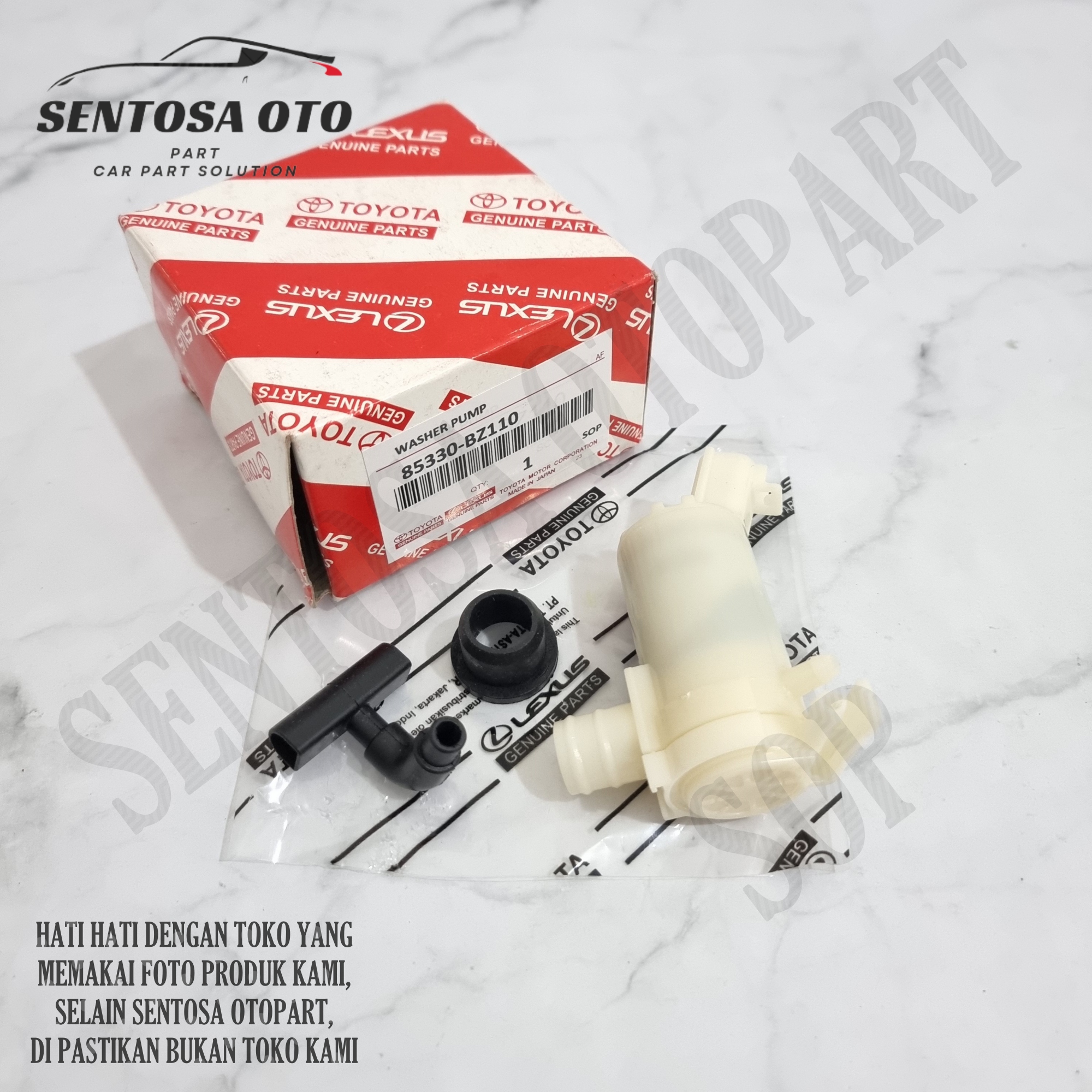 Washer Pump Motor Pompa Air Agya Ayla P/N 85330-BZ110 Harga 55,000 rupiah*Gratis Ongkir