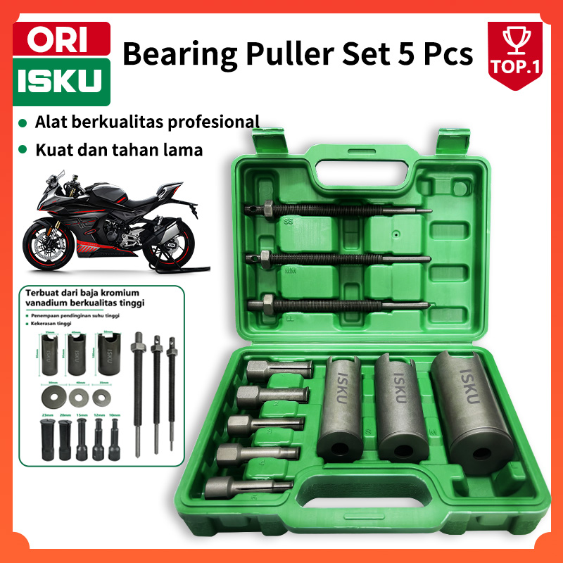 ISKU treker lepas bearing 5 pcs + extra selongsong besar - bearing puller disassembler 5 pcs - treker bearing dalam bearing separator/alat melepas bearing roda dan cvt Harga 179,000 rupiah*Gratis Ongkir