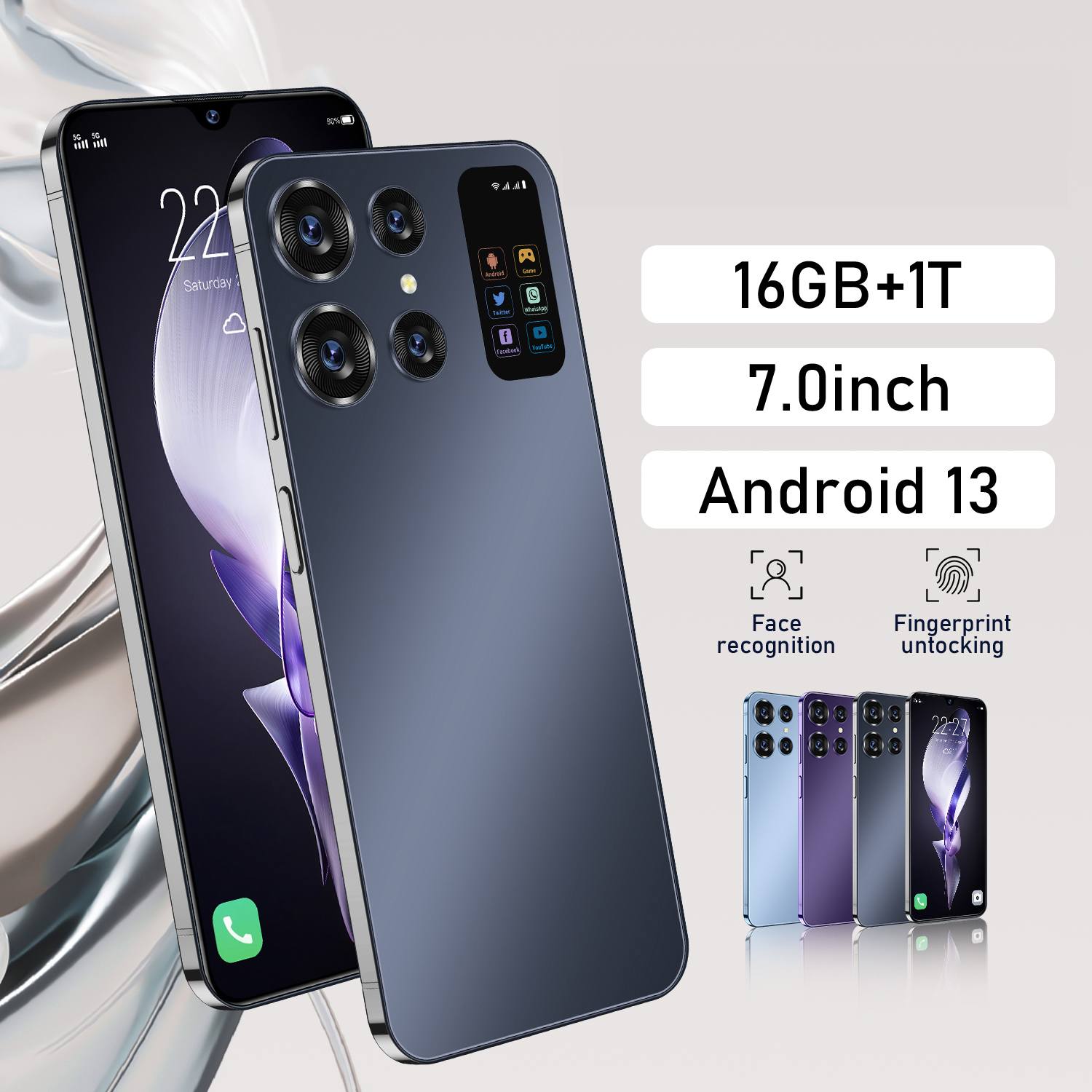 Hp Murah Phone I15 Pro Max 5G 7.0 Inci Ponsel Jaminan Kualitas Ram 16GB Rom 1TB Dual Card Sim Smartphone Android 13 Ponsel Baru Promo Cuci Gudang Hp Murah Promo Cuci Gudang Phone Harga 1,299,000 rupiah*Gratis Ongkir