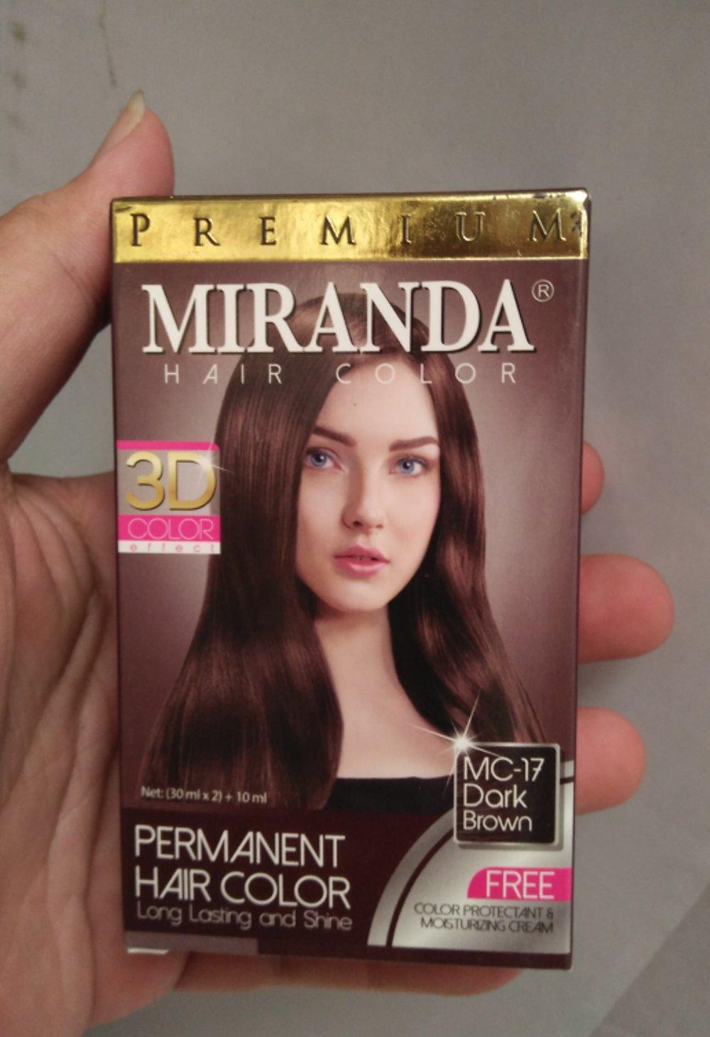 Miranda Premium Hair Color Original 100 Bpom Mc 17 Dark Brown Cat Pewarna Rambut Cat Rambut Pikok Semir Rambut Lazada Indonesia