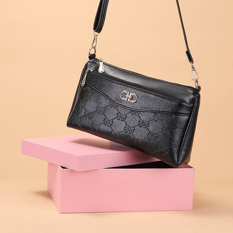 TAS Selempang Wanita Premium Kulit Hitam July Ta421b5 Sling BAG Cewek Korea Remaja Fashion Kekinian Baโฆ