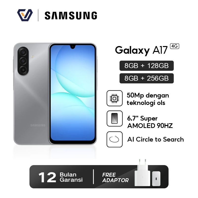 Official Samsung Galaxy A17 4g 8Gb+128Gb/8Gb+256Gb Lcd Super Amoled, Mediatek Helio G99,Camera 50Mp,5000 Mah Harga  2,809,000 Ringgit*Penghantaran Percuma