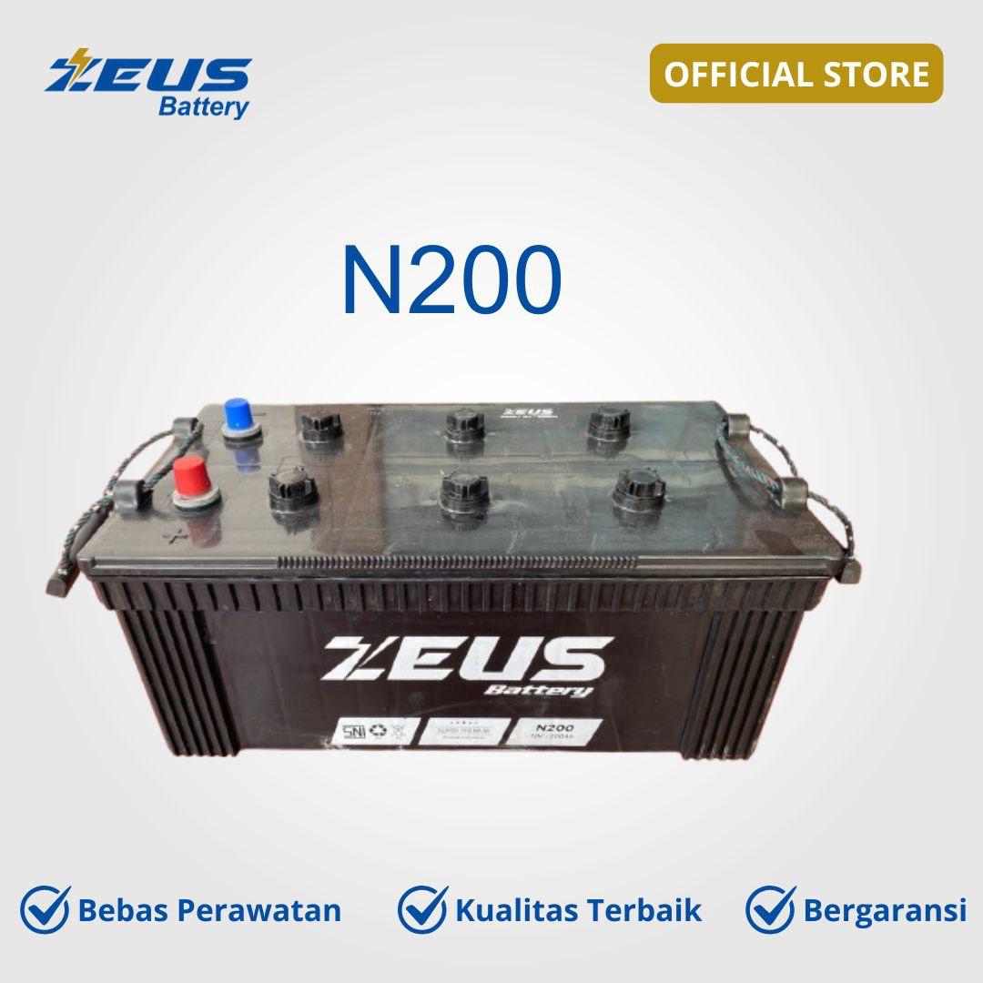 Aki Mobil Hino Truck KL Series bus Aki kering MF ZEUS N200 Harga 3,522,400 rupiah*Gratis Ongkir