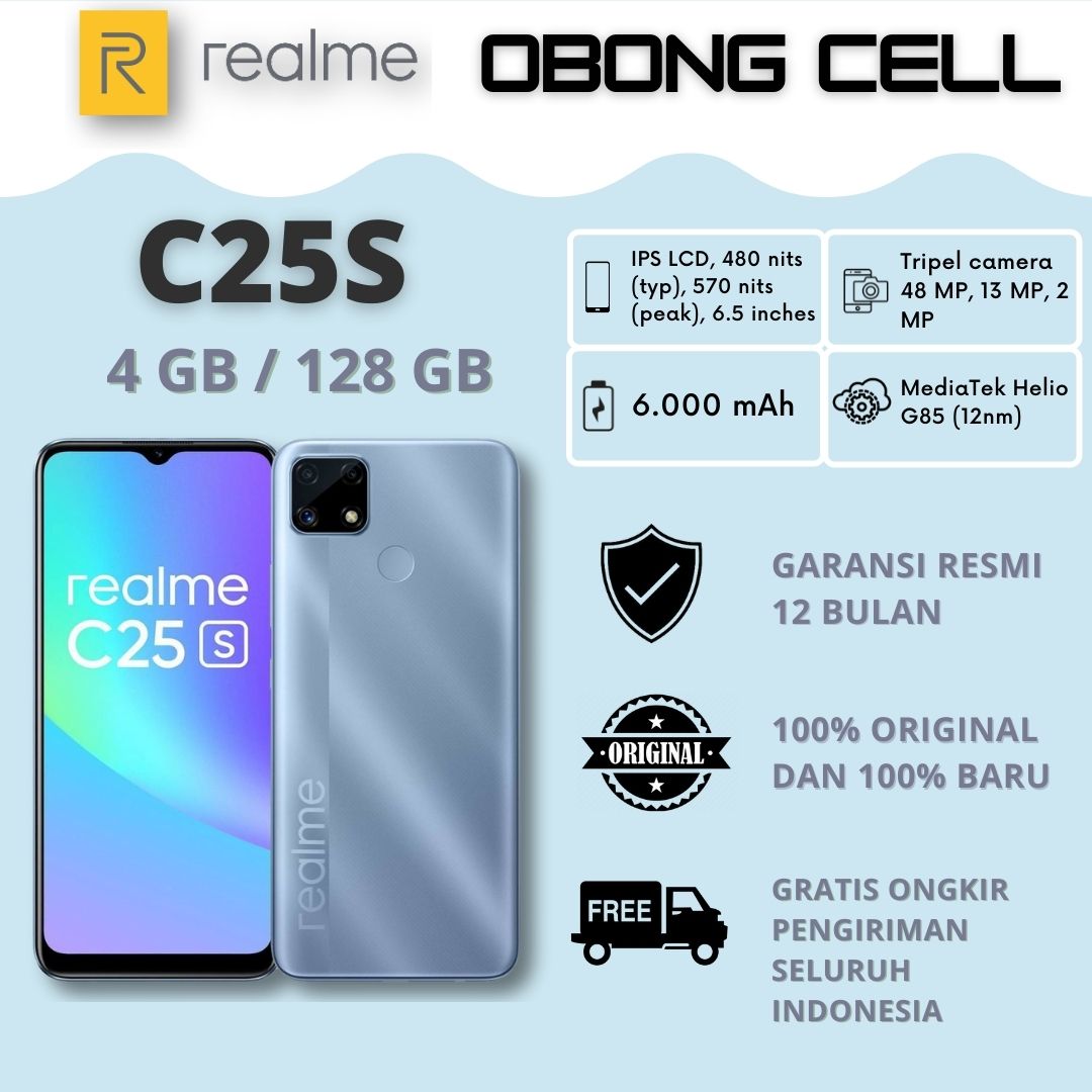 REALME C25s 4/128 GARANSI RESMI BARU Harga 1,459,000 rupiah*Gratis Ongkir