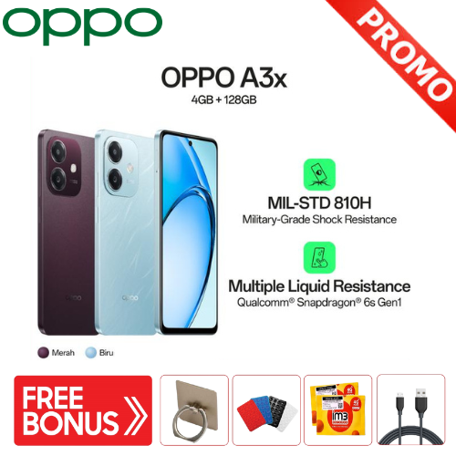 Oppo A3X 6/128Gb Giá 1,125,000 Đồng*Miễn phí vận chuyển