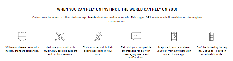 Garmin Instinct - Garansi TAM 2 Tahun 