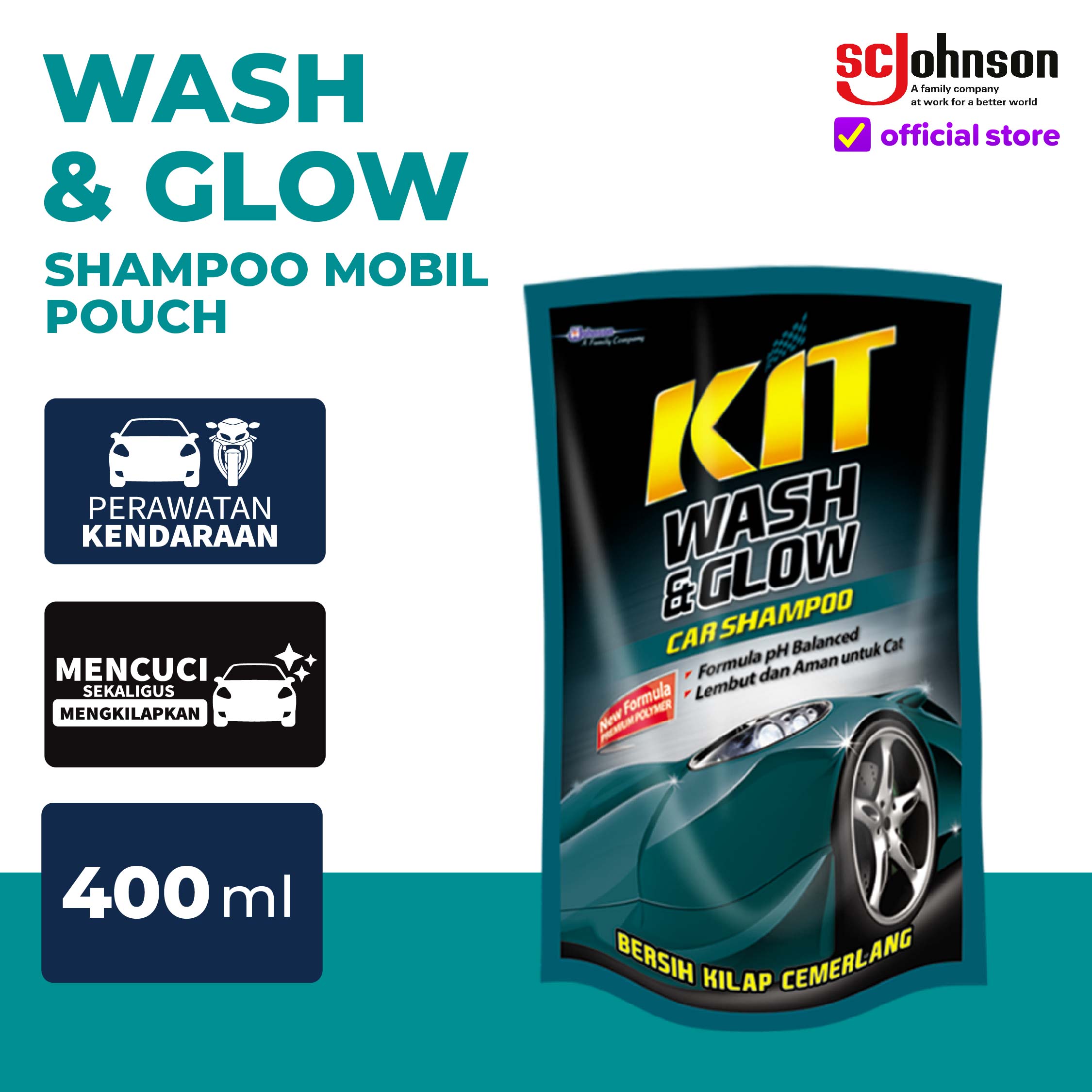 Kit Wash & Glow Pouch 400mL Harga 8,550 rupiah*Gratis Ongkir