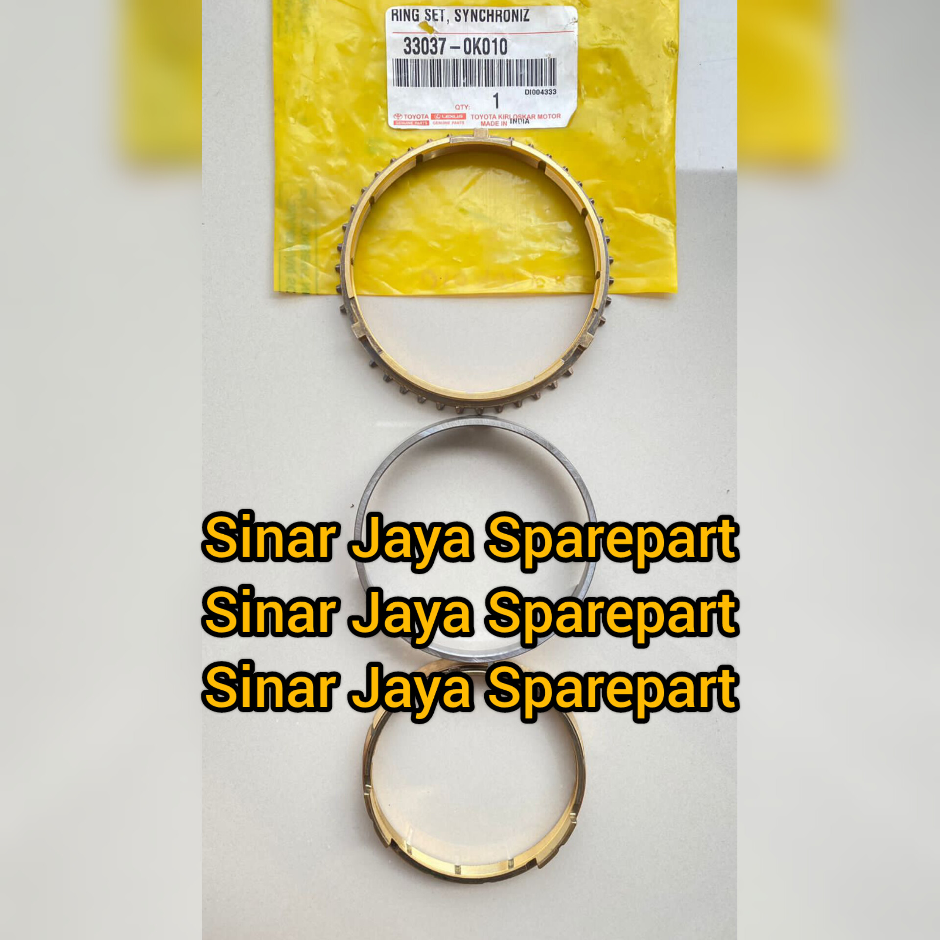 Ring Set Sinkromis Gigi 1 Hilux 3.0c 2.5cc Fortuner 3.0cc 2.5cc Original 33037-0K010 Harga 1,300,000 rupiah*Gratis Ongkir