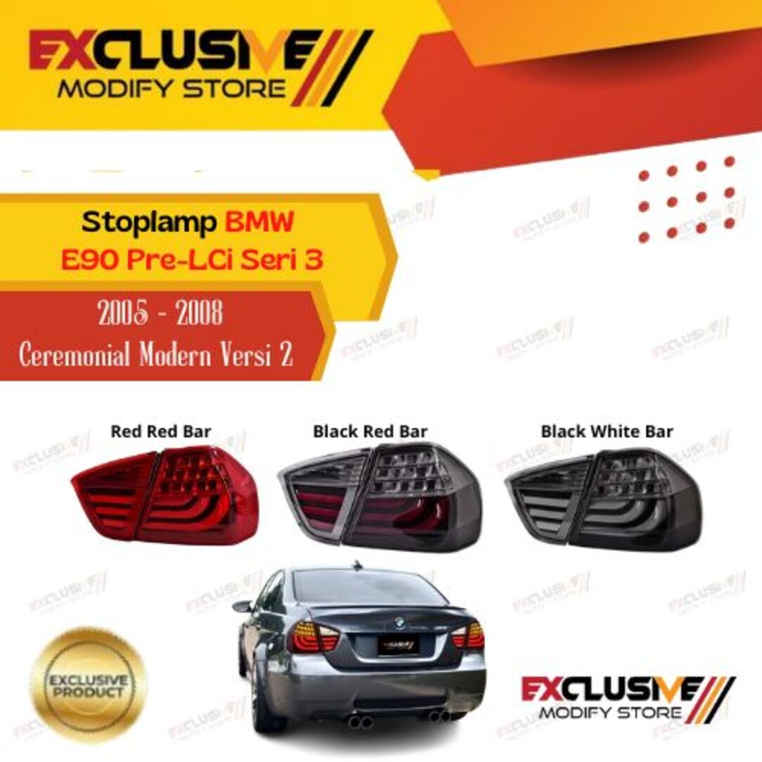 BMW E90 Series 3 pre-LCI stoplamp version 2 full led ceremony style Harga 6,750,000 rupiah*Gratis Ongkir