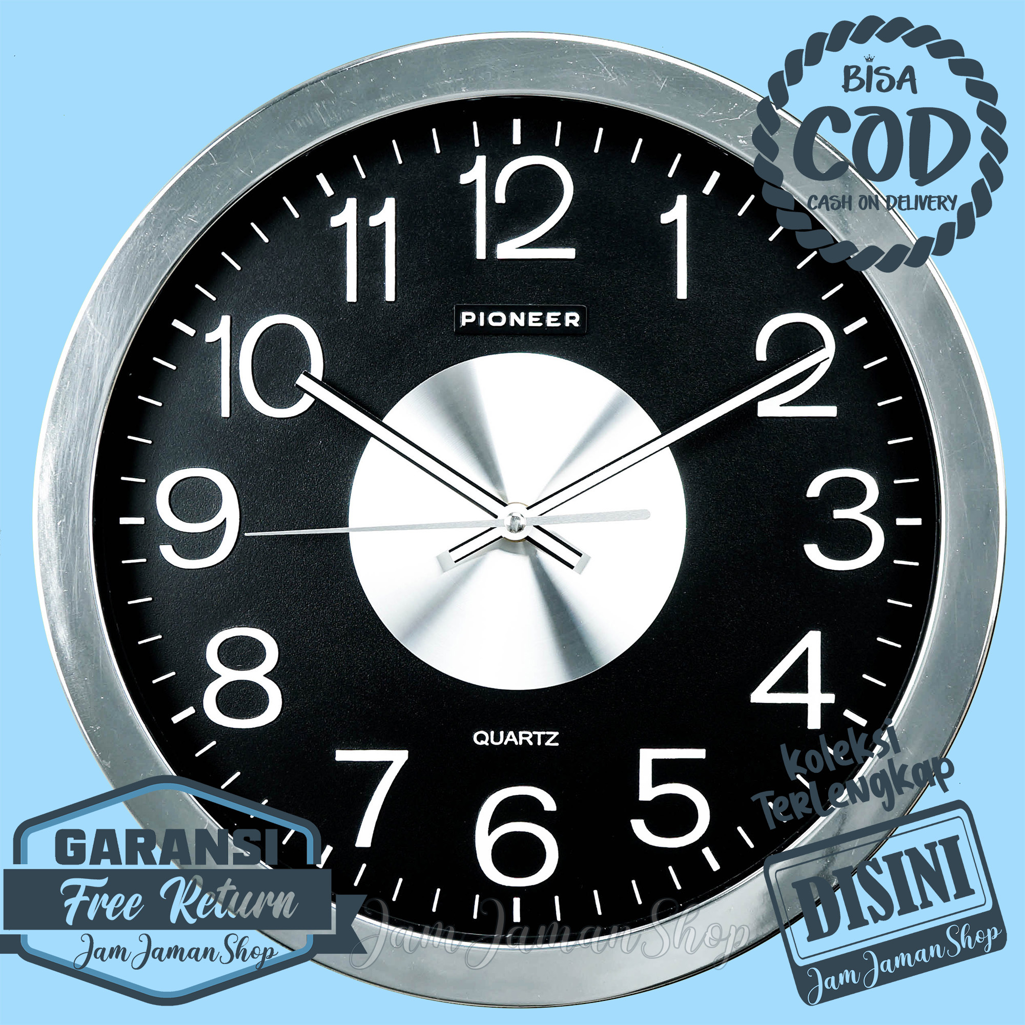 Jam Dinding Polos Minimalis Hiasan Dinding Bagus Murah Minimalis 32.5 cm Garansi Free Return HS 2137