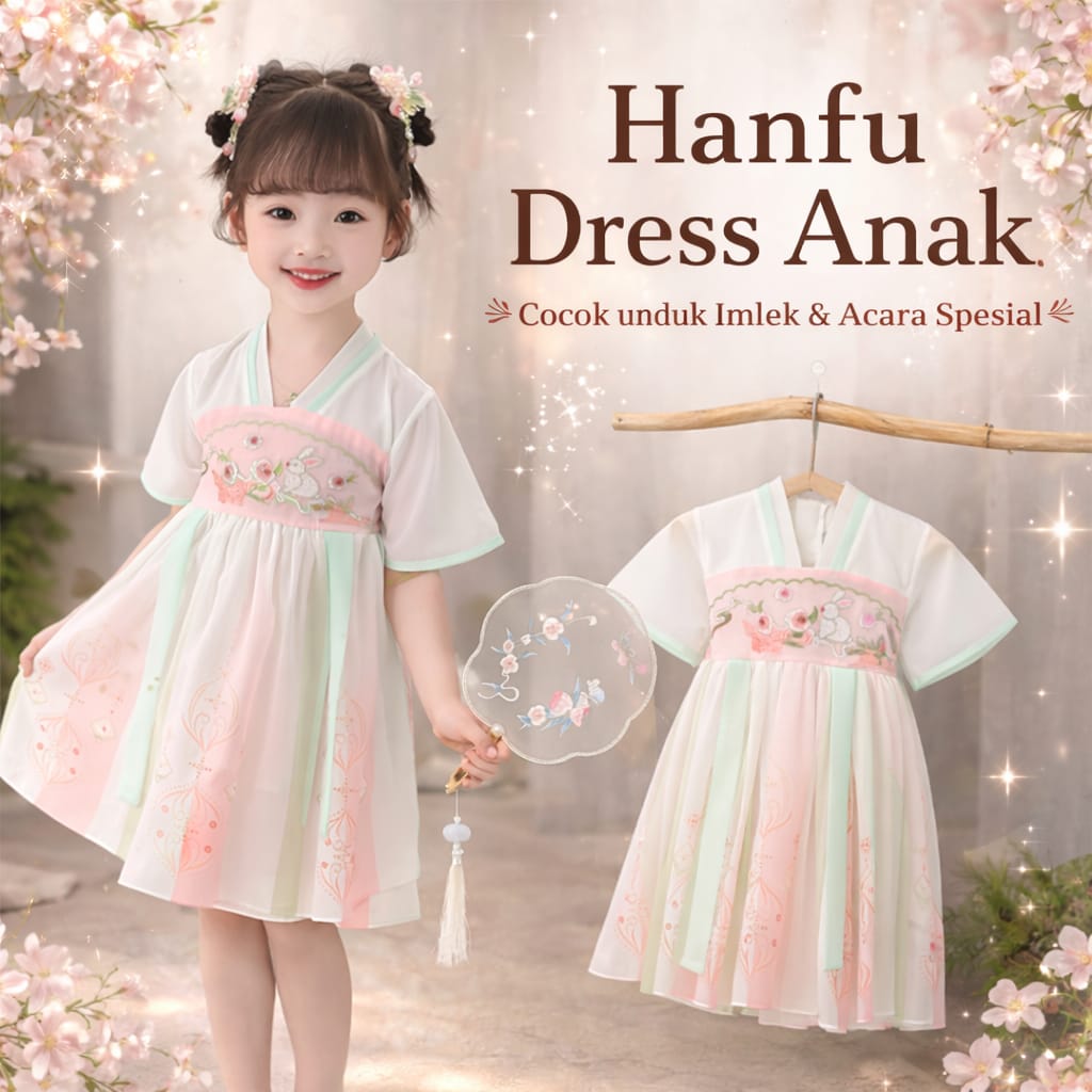 Children's Hanfu Cheongsam Dress Chinese New Year Costume