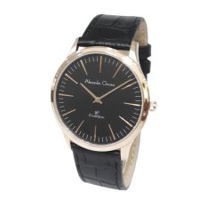 Alexandre Christie AC 8491 Jam Tangan Pria-Rosegold-Black-Black Leather