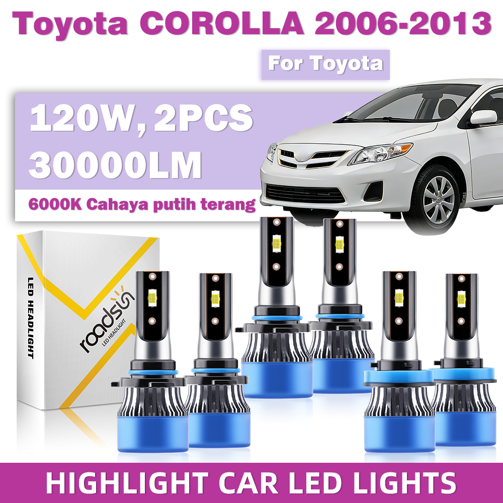 [Suitable for Toyota Corolla 2006-2013] Roadsun 9005 9006 H11 Led Car Headlights Giá 235,000 Đồng*Miễn phí vận chuyển