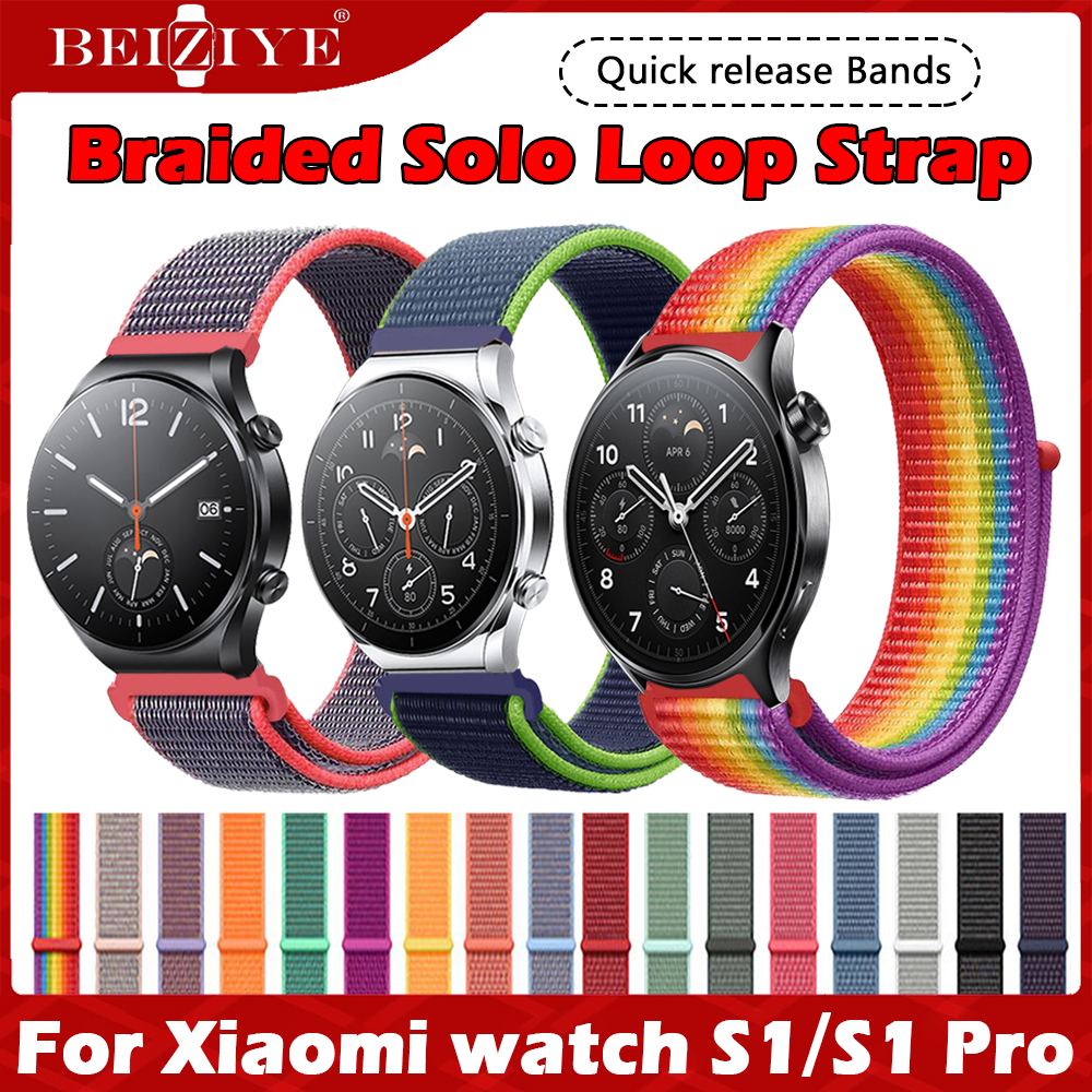 New Braided Solo Loop Strap for Xiaomi watch S1 Pro for Xiaomi watch S1 active Vòng đeo tay đàn hồi