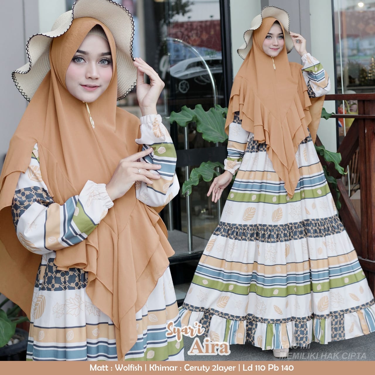 Zahira1808 Wolfis Aira Gamis Syari Murah Trendi Baju Syari Muslim Wanita Ibu Terlaris Baju Pesta Dengan Khimar Lazada Indonesia