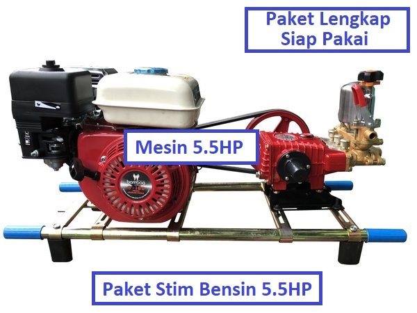 Paket Lengkap Mesin Steam Cuci Mobil Motor Bensin Untuk Usaha 5.5 PK Harga 1,750,000 rupiah*Gratis Ongkir