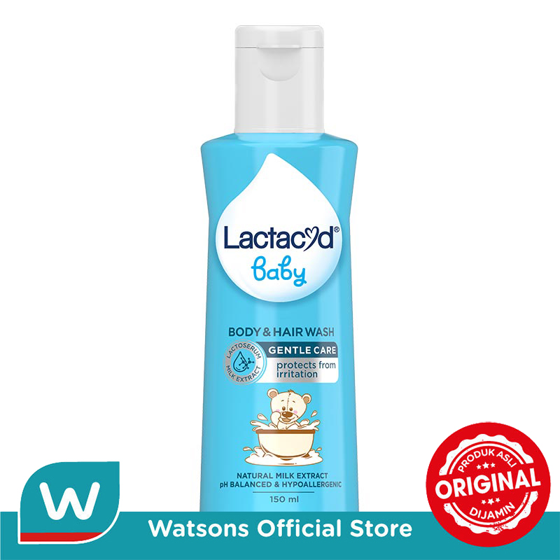Lactacyd Baby Body & Hair Wash Gentle Care 150Ml - Merek Watsons Harga 59,900 rupiah*Gratis Ongkir
