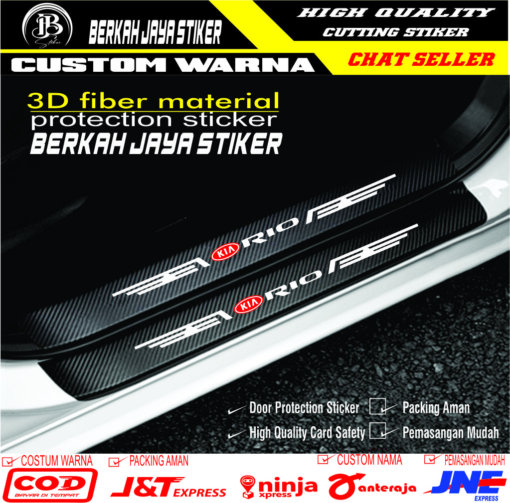 Kia Rio sill plate guard car door protector sticker Harga 20,000 rupiah*Gratis Ongkir