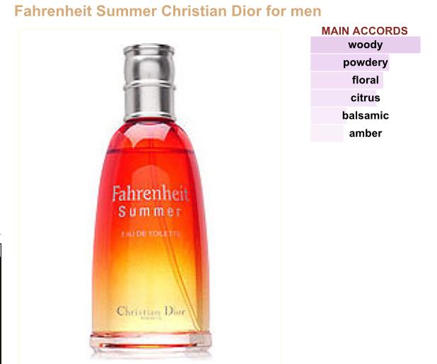 fahrenheit summer perfume