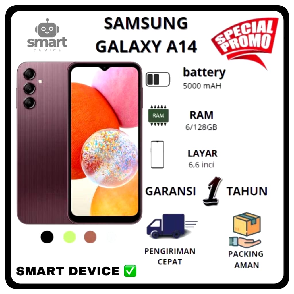 HP SAMSUNG GALXY A14 RAM 6/128GB SMARTPHONE 4G LET 6.6INC DUAL SIM Giá 105,000 Đồng*Miễn phí vận chuyển