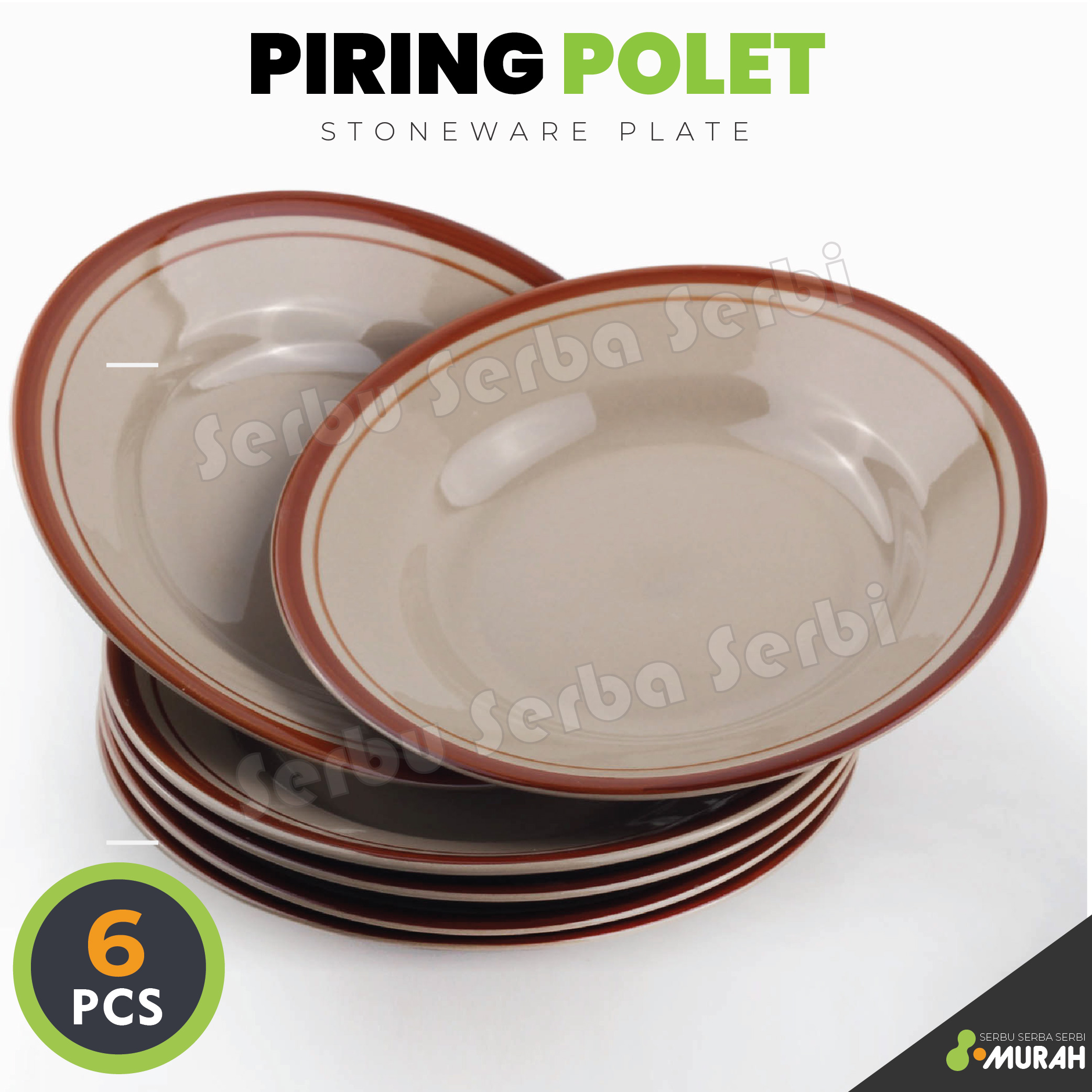 SERBU - SET 6 PCS - PIRING KERAMIK LUCKY EMBOSS BUNGA 8"- Piring Cantik - Piring Kaca Souvenir - Pirinβ¦