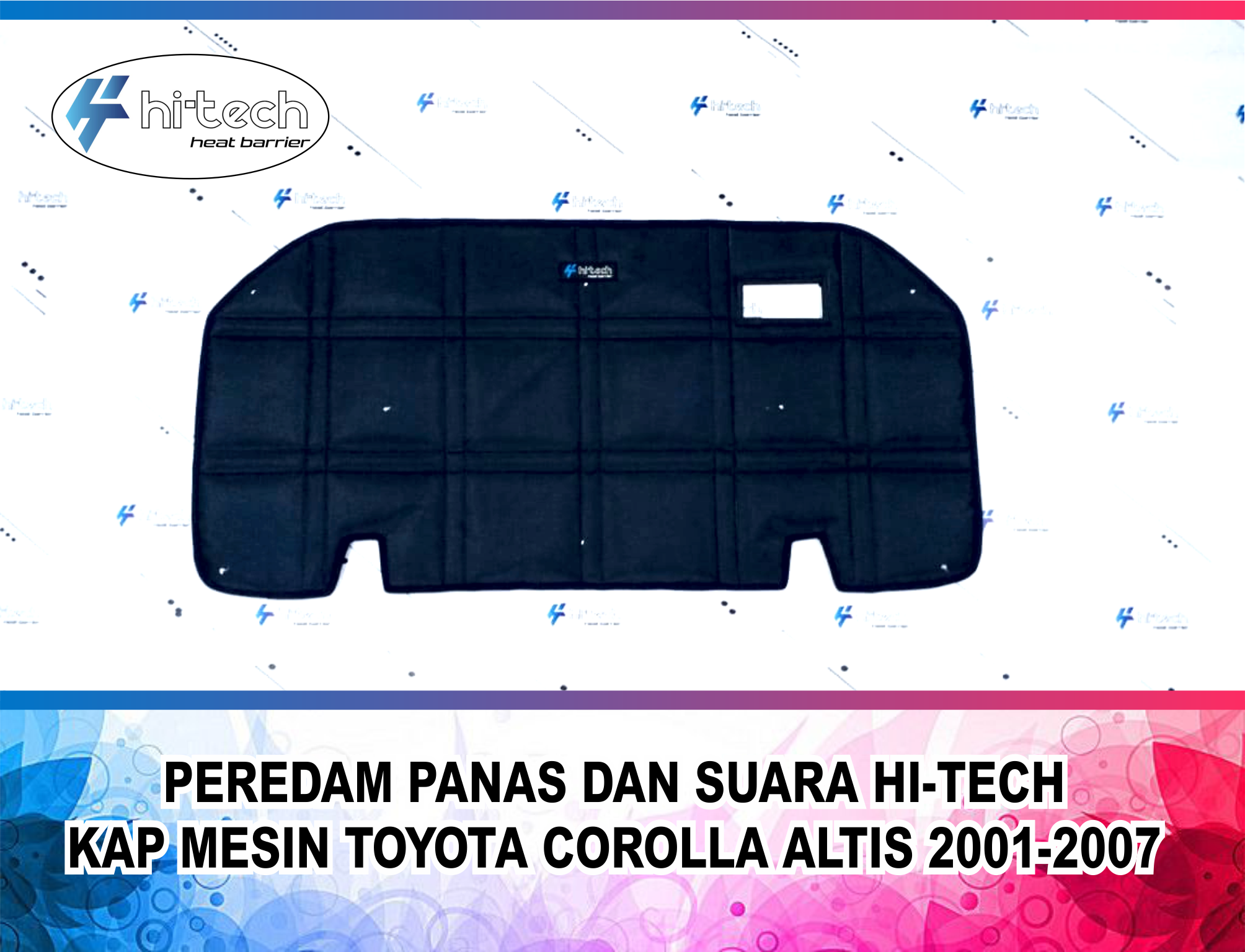 Barrier Insulasi Panas dan Suara Hi-Tech Hitam Matte untuk Toyota Corolla Altis 2001-2007 Harga 400,000 rupiah*Gratis Ongkir