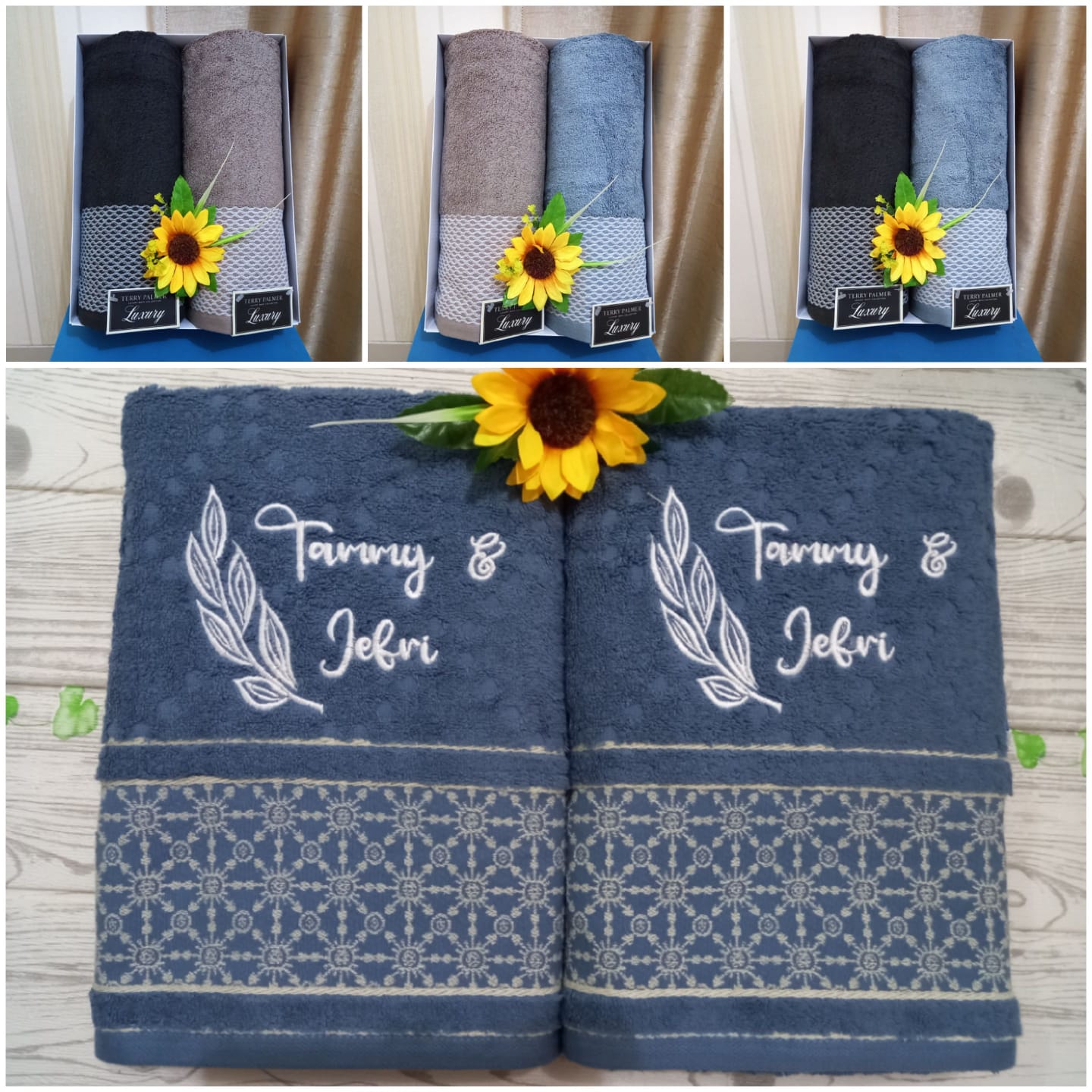 1 Towel Saving Package of Terry Palmer Luxury Egyptian Adult Towels + pernikahan Embroidery/Adult Towe…