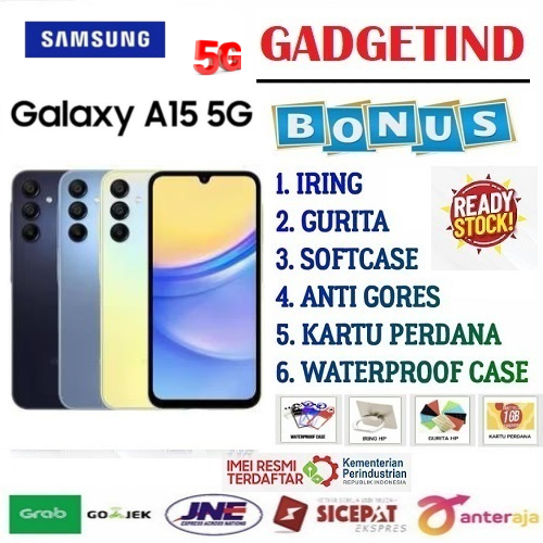 Sale Samsung Galaxy A15 5g Nfc 8/256Gb - Technology: Super Amoled + 90Hz Processor: Octa-Core - Size: 6.5\" Harga 2,182,400 rupiah*Gratis Ongkir