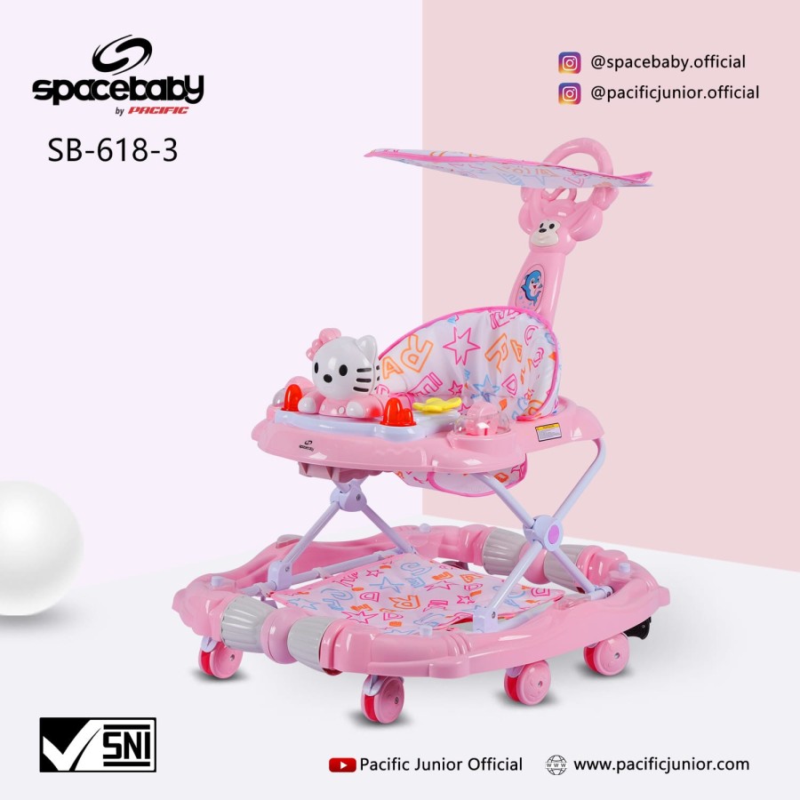 Baby Walker Spacebaby Sb 618-3 Easy to Fold