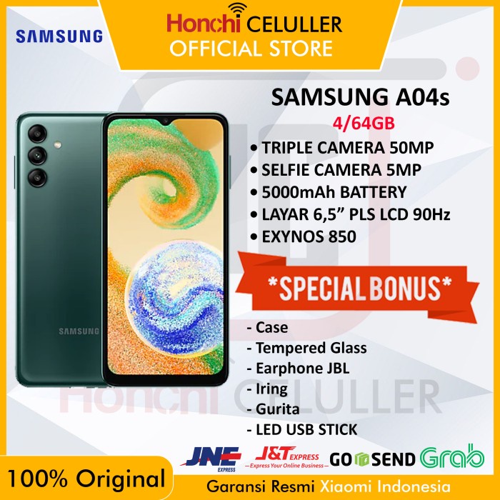 SAMSUNG A04s 4/64 GB GARANSI RESMI SAMSUNG INDONESIA SEIN Giá 2,099,000 Đồng*Miễn phí vận chuyển