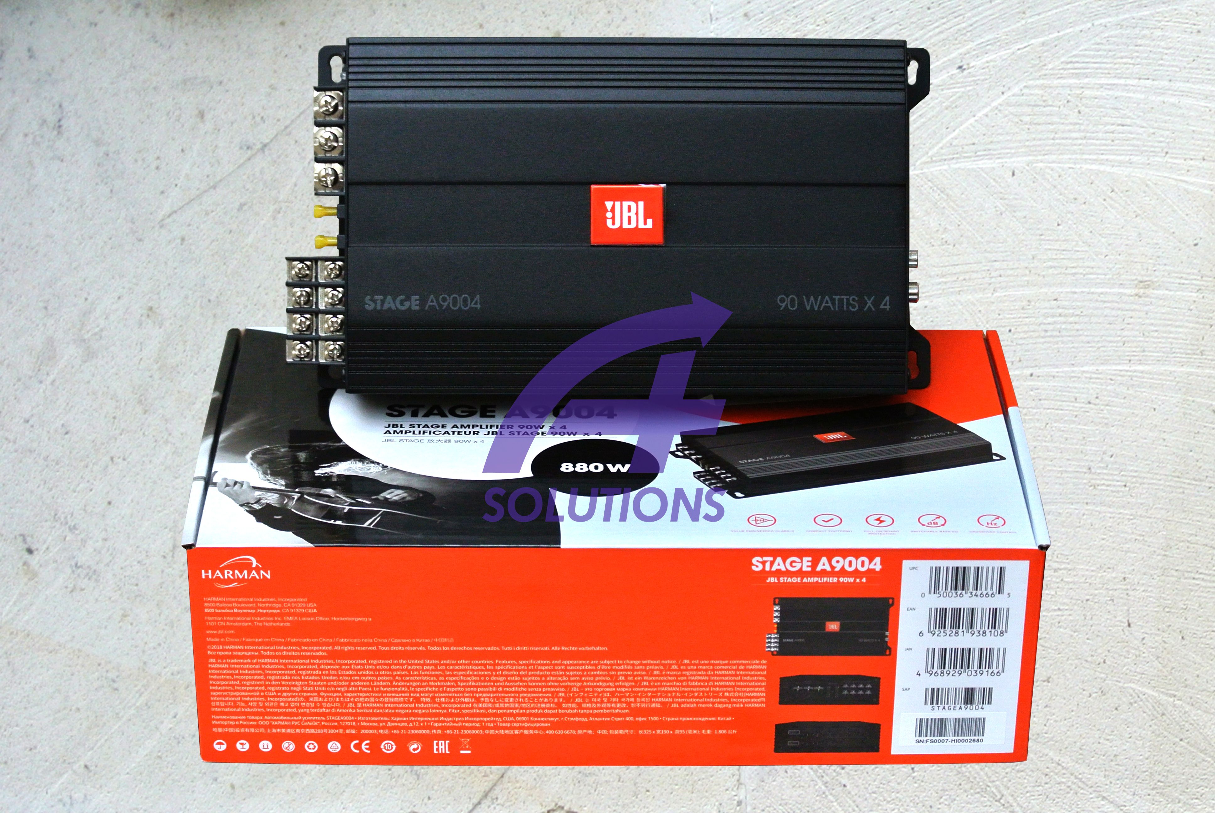 Channel rms 4x50 Watt JBL STAGE A9004 