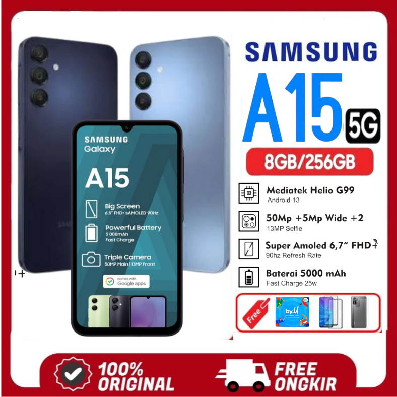 Samsung Galaxy A15 5g & 4g Ram 8 Gb Rom 256 Gb Warranty - 8/128 Gb, Blue Harga 1,800,000 rupiah*Gratis Ongkir