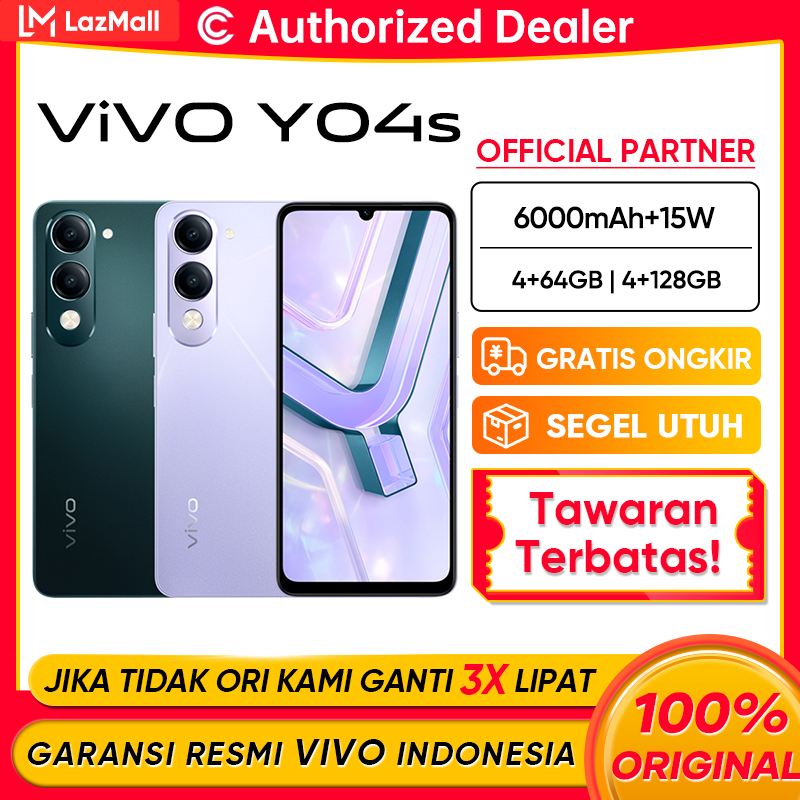 Vivo Y04S 4/64Gb 4/128Gb Official Warranty New 2025 Cod Free Shipping Can Be Paid in Installments Vivo Cellphone Giá 1,399,000 Đồng*Miễn phí vận chuyển