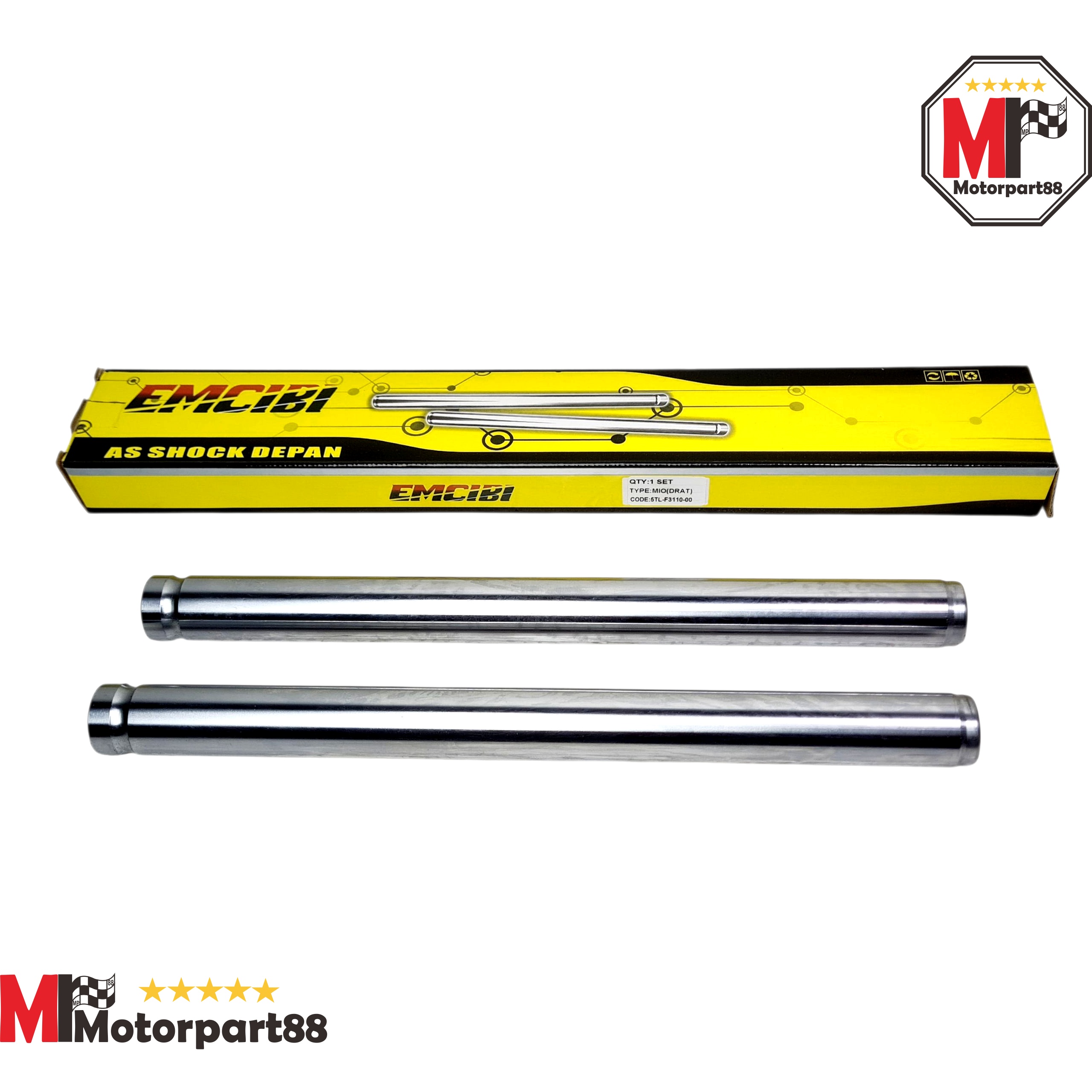 As shock pretentious Shok Depan Halu Halu front pipe Mio model threaded emcibi Harga 58,725 rupiah*Gratis Ongkir