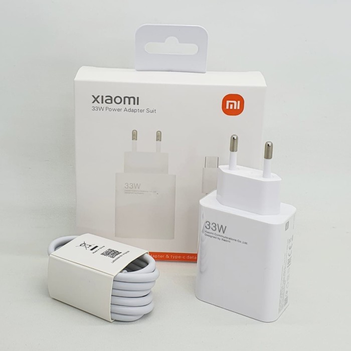 Charger Xiaomi 33W Fast Charging Charger Kabel Type C Xiaomi 33 Watt ...