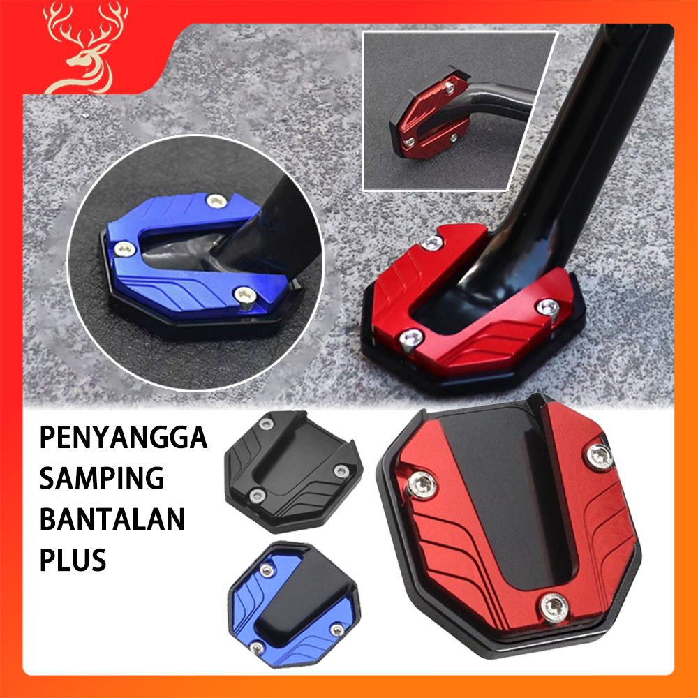 Motorcycle side standard cover/motorcycle standard universal motorcycle side standard/full CNC motorcycle footrest shoes universal seat support pad Harga 15,900 rupiah*Gratis Ongkir