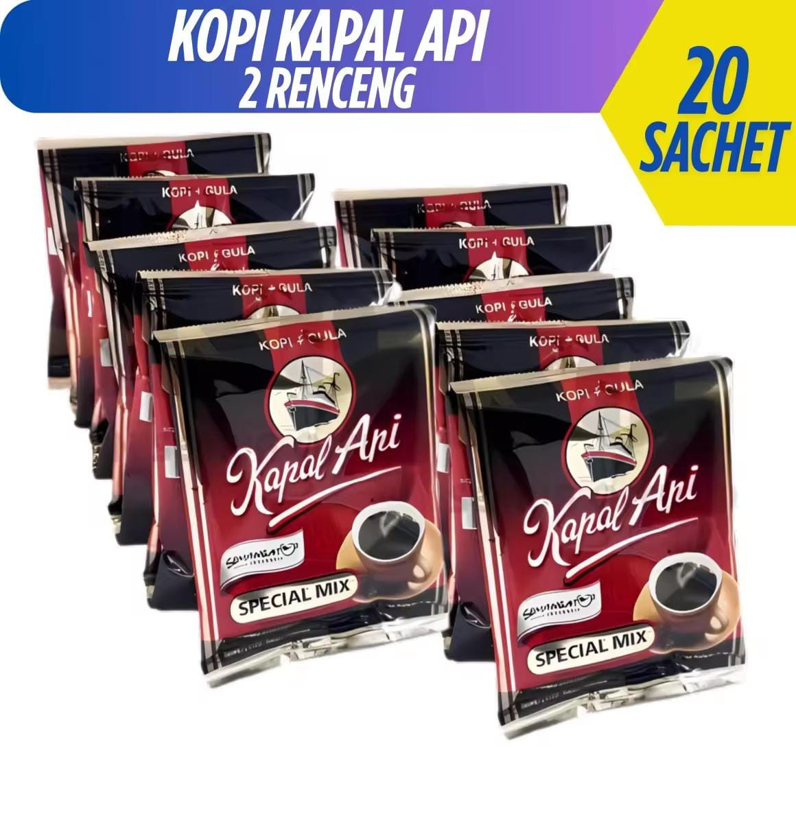 Kapal Api Special Mix Coffee Contains 20 Sachets Free Shipping Harga  135,000 rupiah*Gratis Ongkir