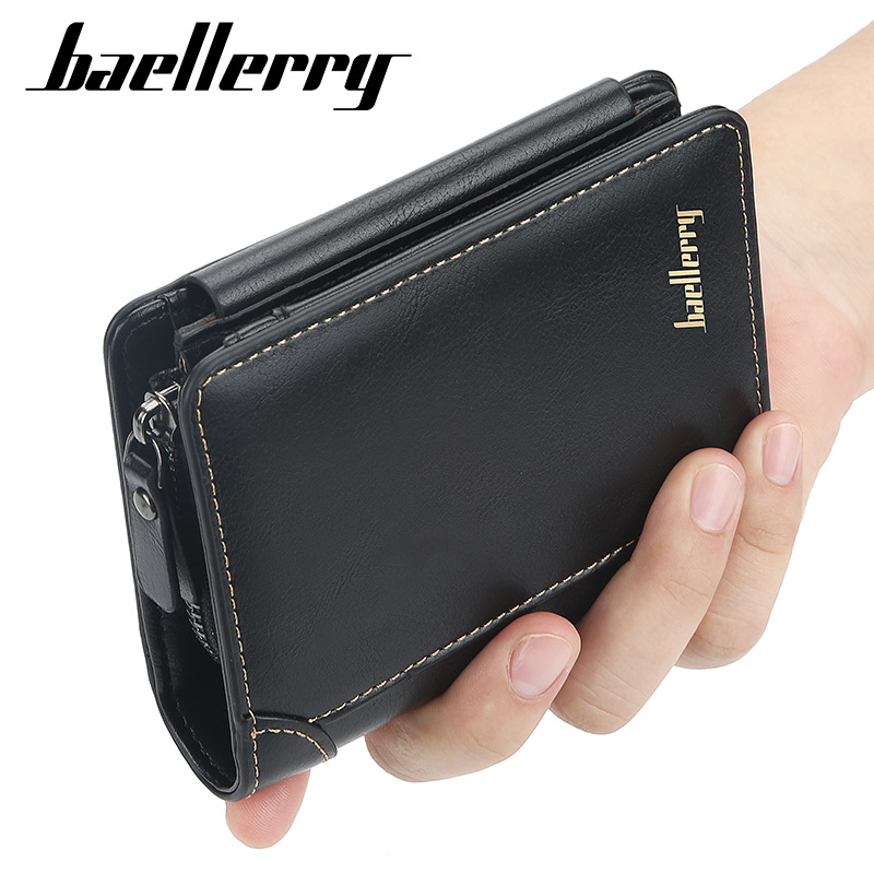 Baellerry official d9159 factory outlet three-fold money wallet with coin holder-baellerry outlet