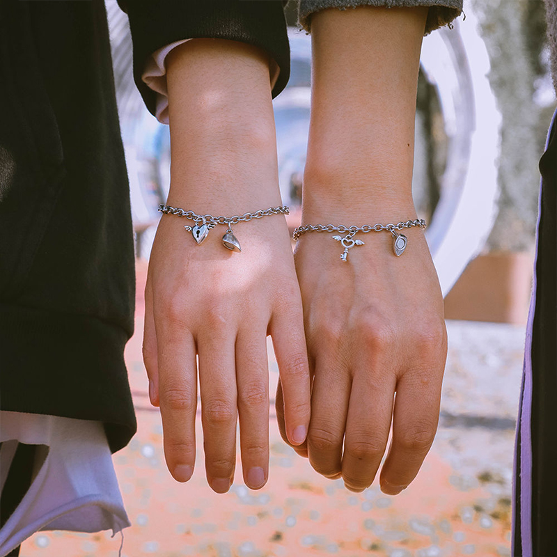 2 Pcs Gelang Magnet Cinta Wanita Korea 