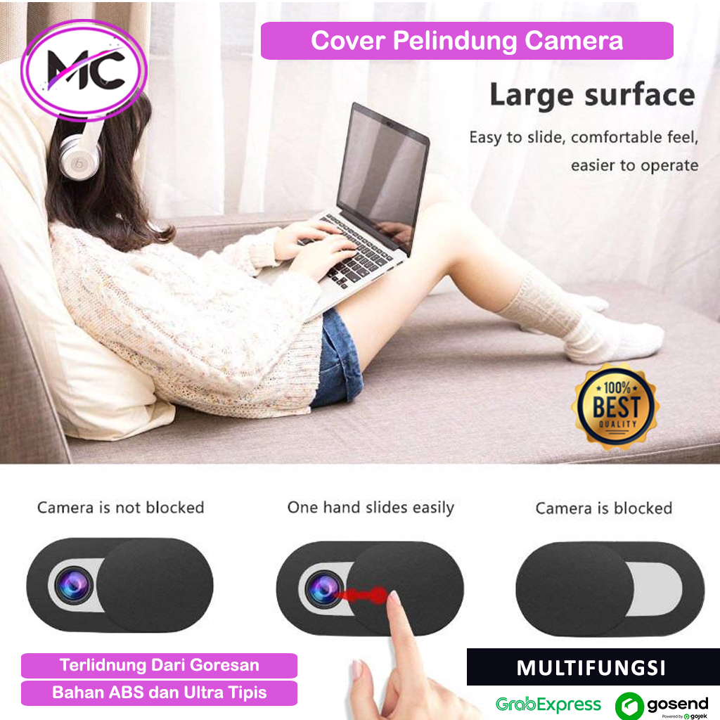 Stiker Slide Penutup Camera Depan HP Laptop Webcam Bahan ABS