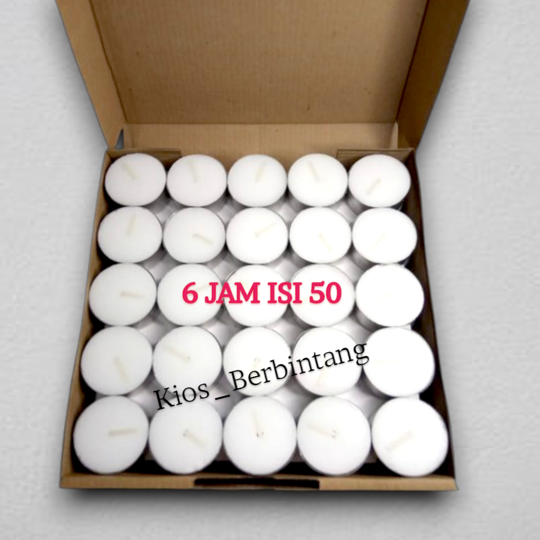 Tealight Candles Tablet Candles 6 Hours Long, 50 Pcs