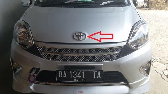 Emblem Logo Toyota Agya Chrome Harga 49,000 rupiah*Gratis Ongkir