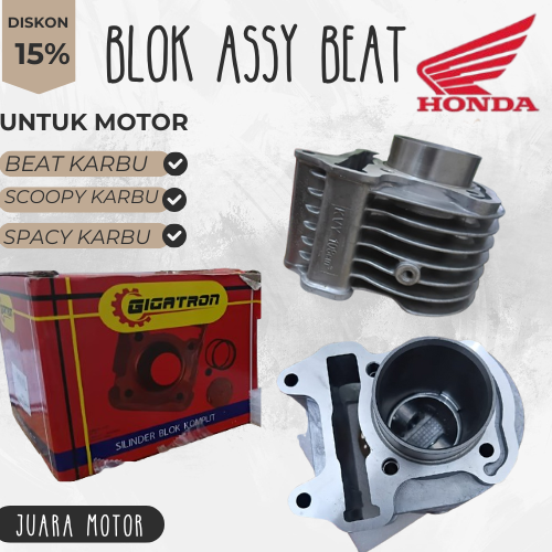 Cylinder Block Cylinder Assy Complete Seher Block Assy Honda Motor Beat Scoopy Karbu Kvy Harga 280,000 rupiah*Gratis Ongkir