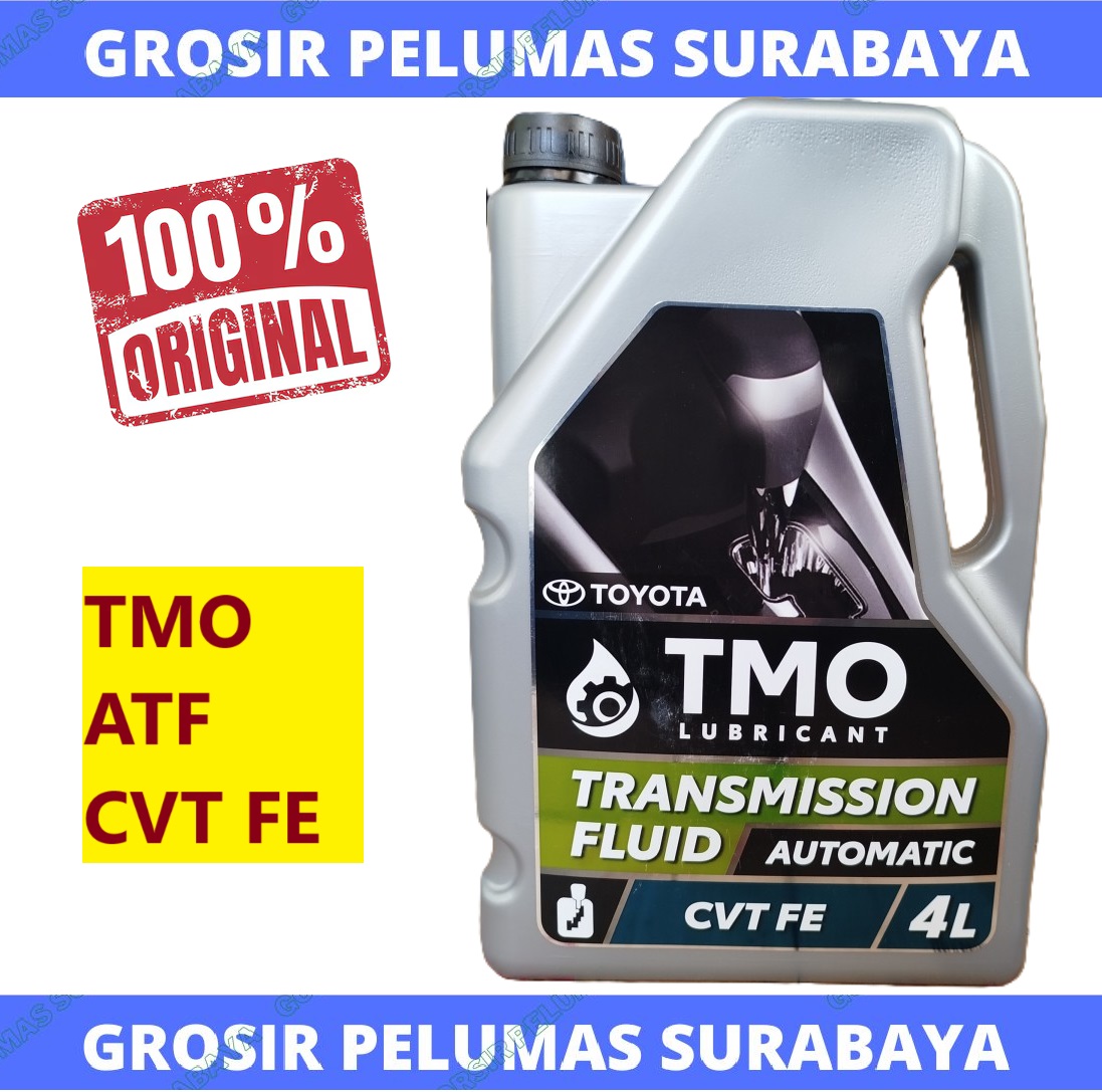 ORIGINAL Oli Transmisi Matic CVT Yaris Sienta Vios Corolla Altis Camry Harrier Nav1 Voxy C-HR Alphard Toyota ATF CVT FE Galon 4Ltr 4 Liter Automatic Transmission Fluid TMO ATF CVT FE Harga 519,999 rupiah*Gratis Ongkir